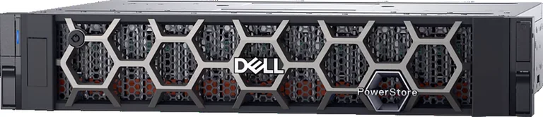 A Dell PowerStore storage appliance, front view
