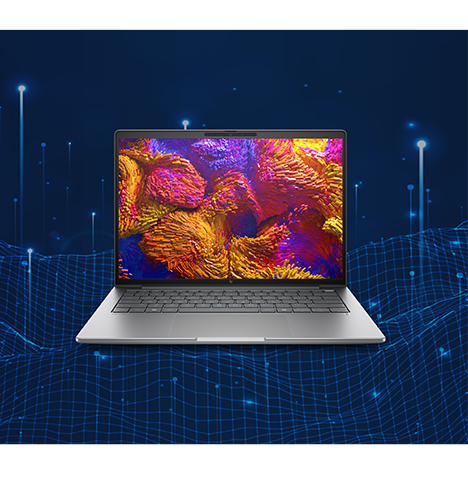 HP ZBook 8 G1a 14-inch mobile workstation, open front view